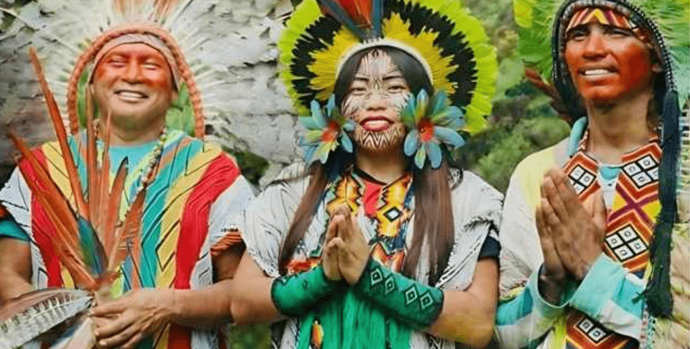 Indigener Amazonas Stamm Huni Kuin