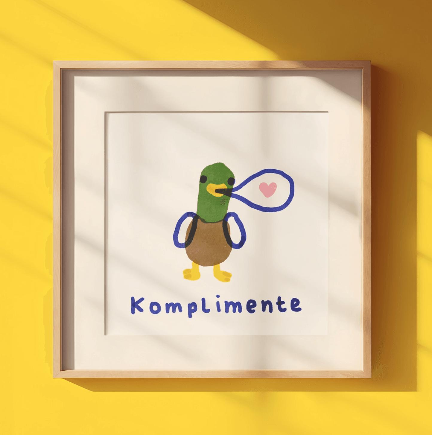 Ein Bild von einer gezeichneten Ente