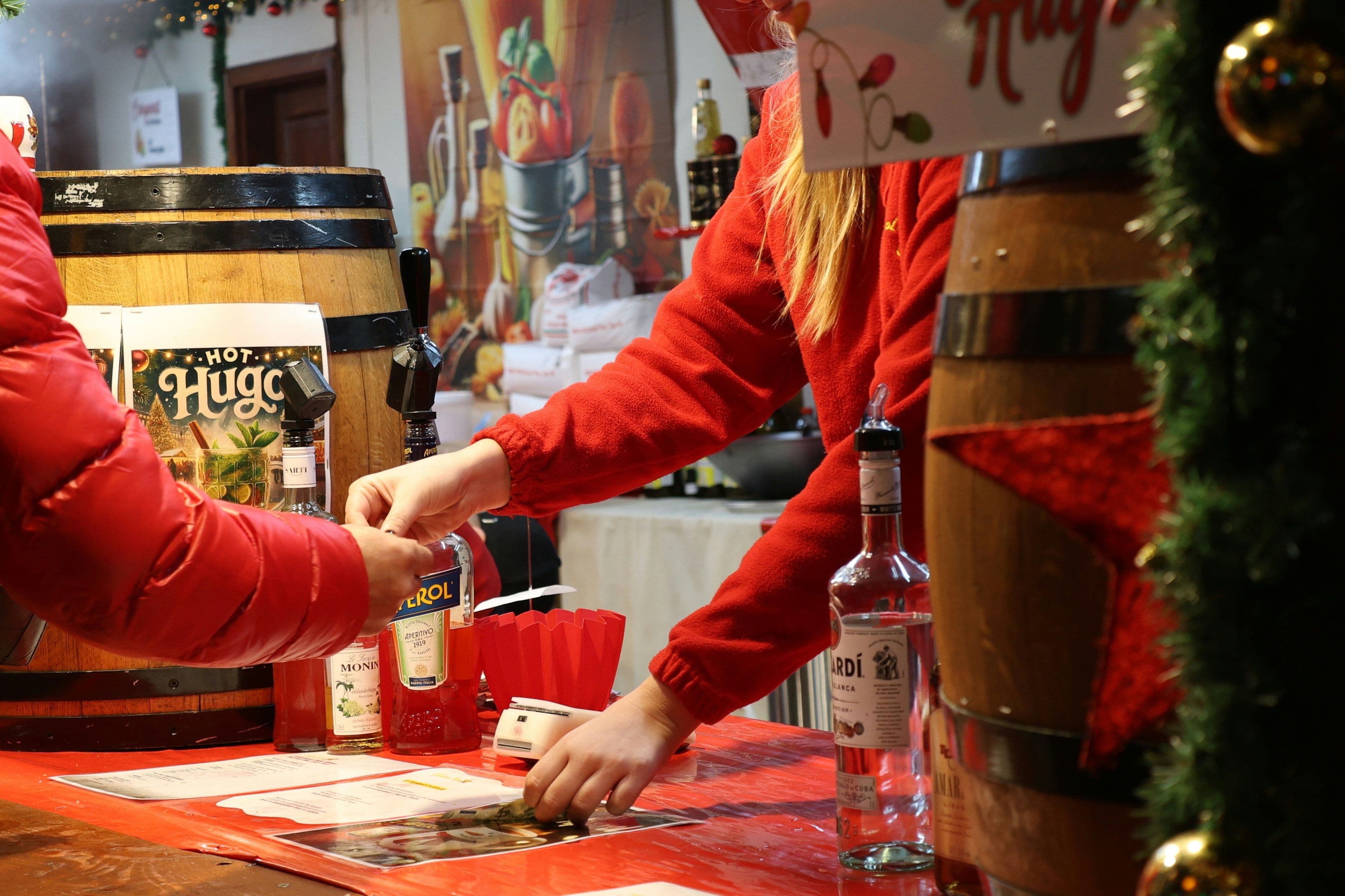 Stand mit Glühwein