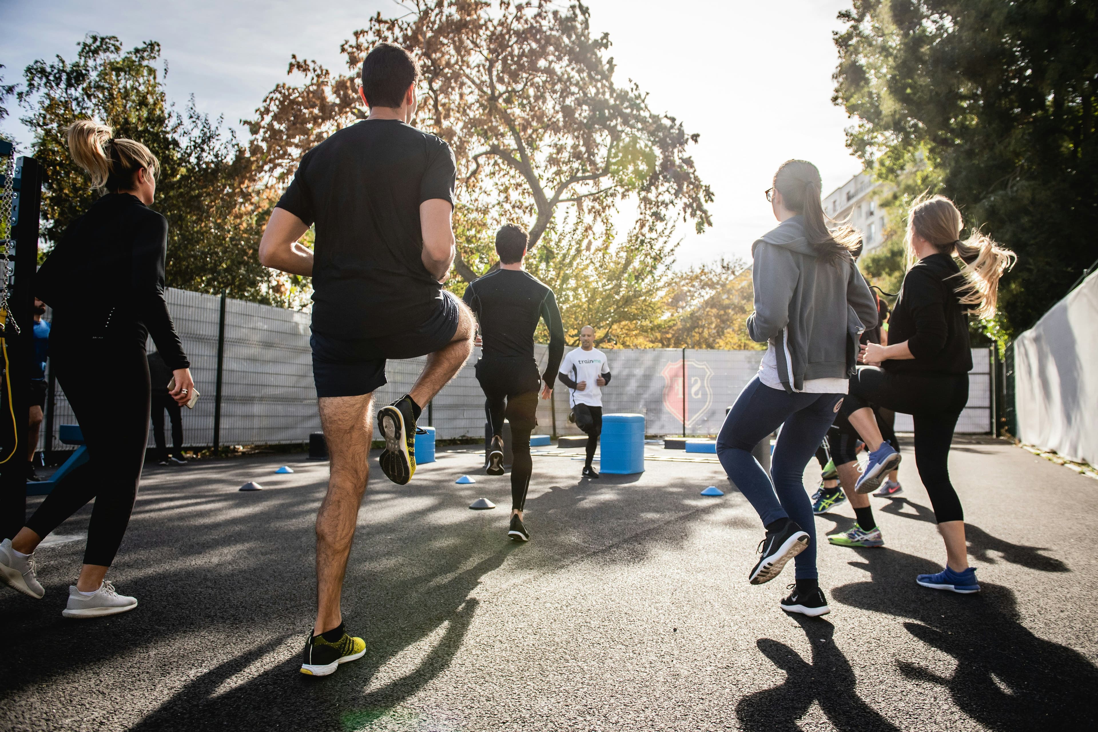 Personen, die Sport machen