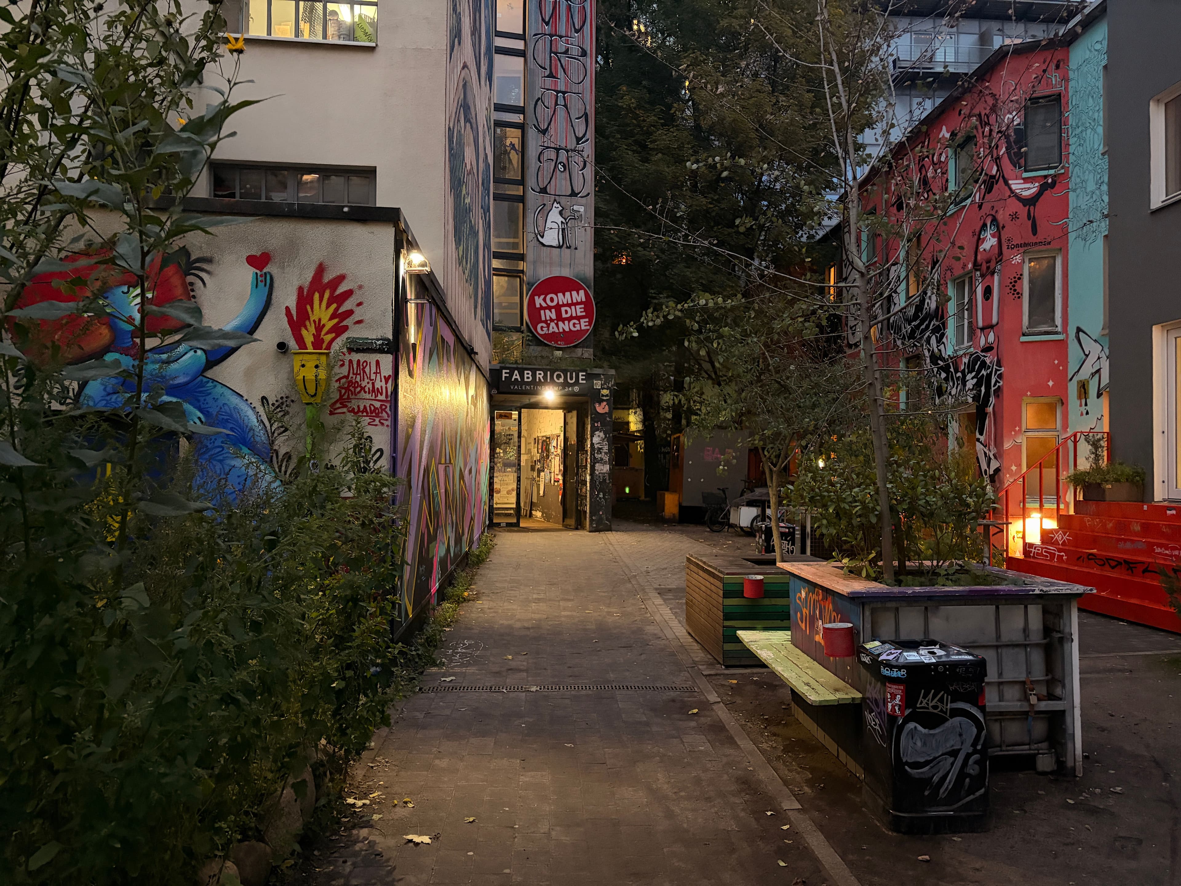 Gängeviertel in der Dämmerung