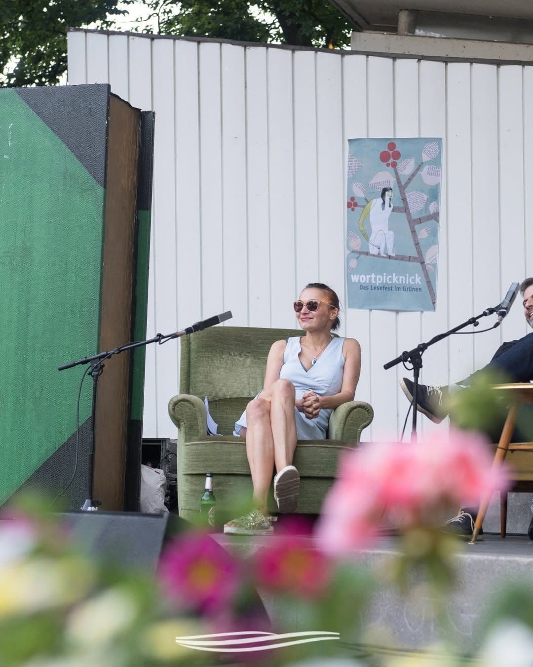 Autorin beim Wortpicknick