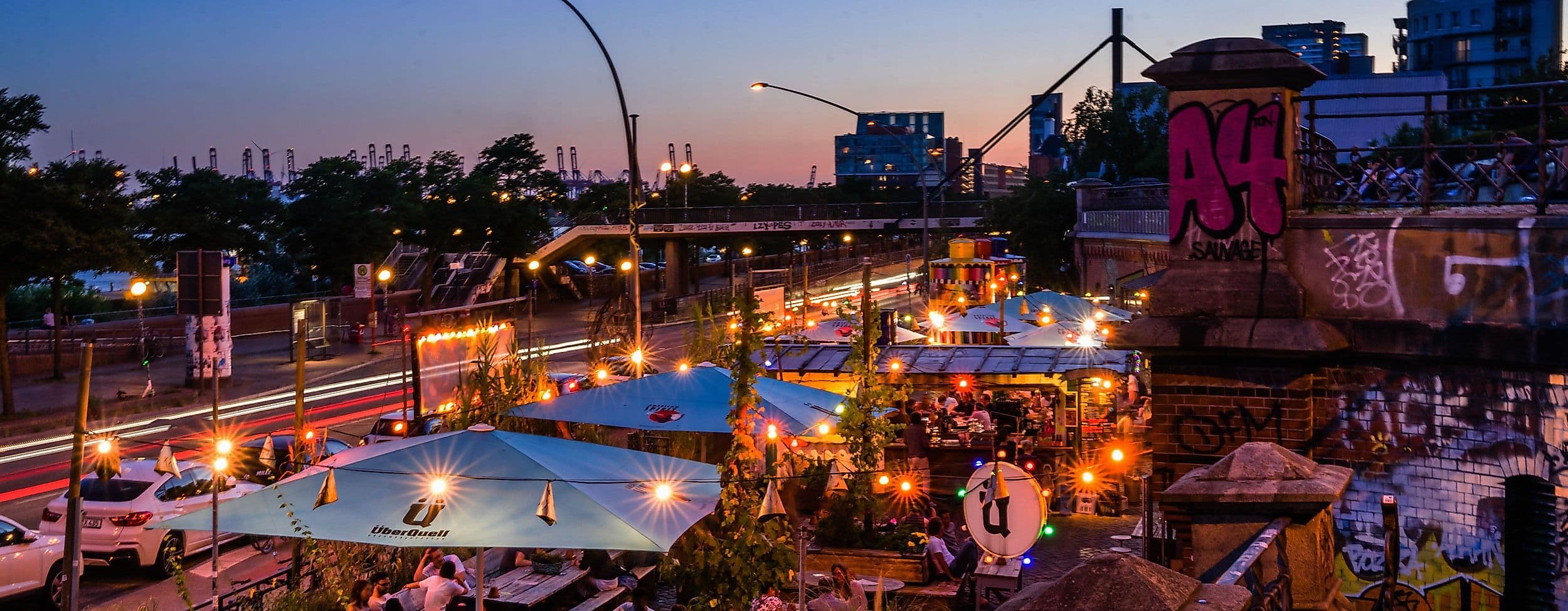 Blick auf den Wintermarkt auf St. Pauli