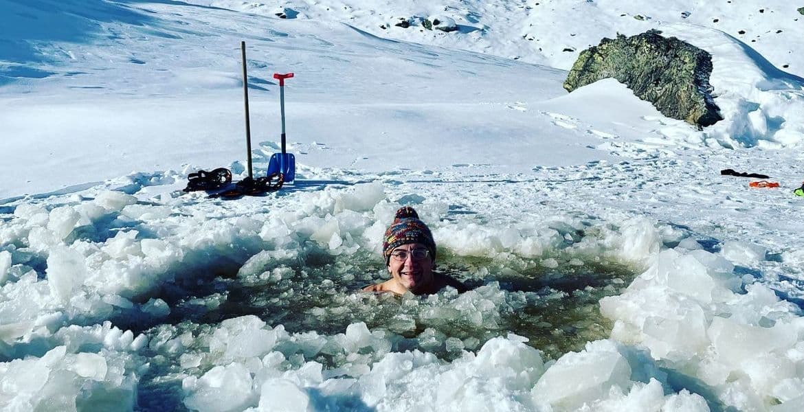 Wigald Boning beim Eisbaden