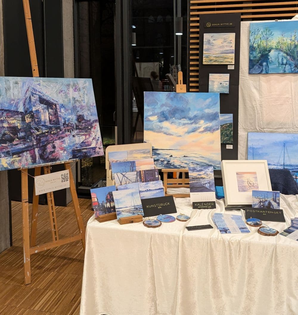 Gemälde von Sonja Wythe beim Kunstkalender Blankenese
