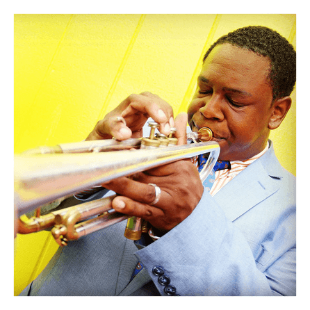 Miles Davis mit Trompete