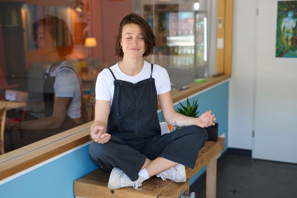 Yogalehrerin Amelie Agius
