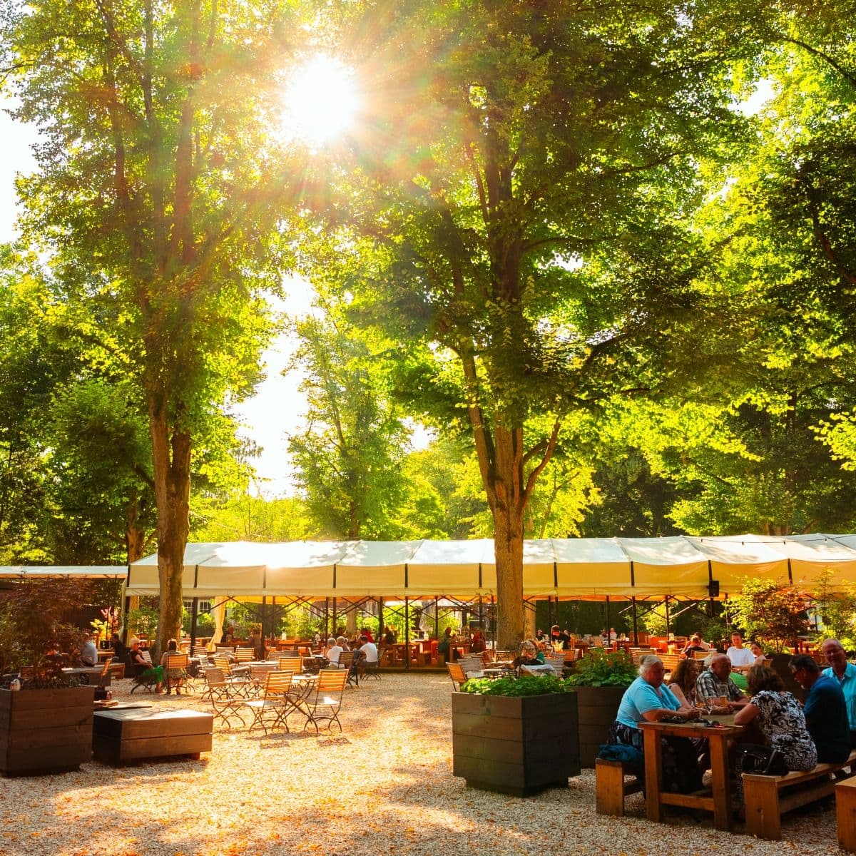 Biergarten des Gasthauses Walter im Stadtpark