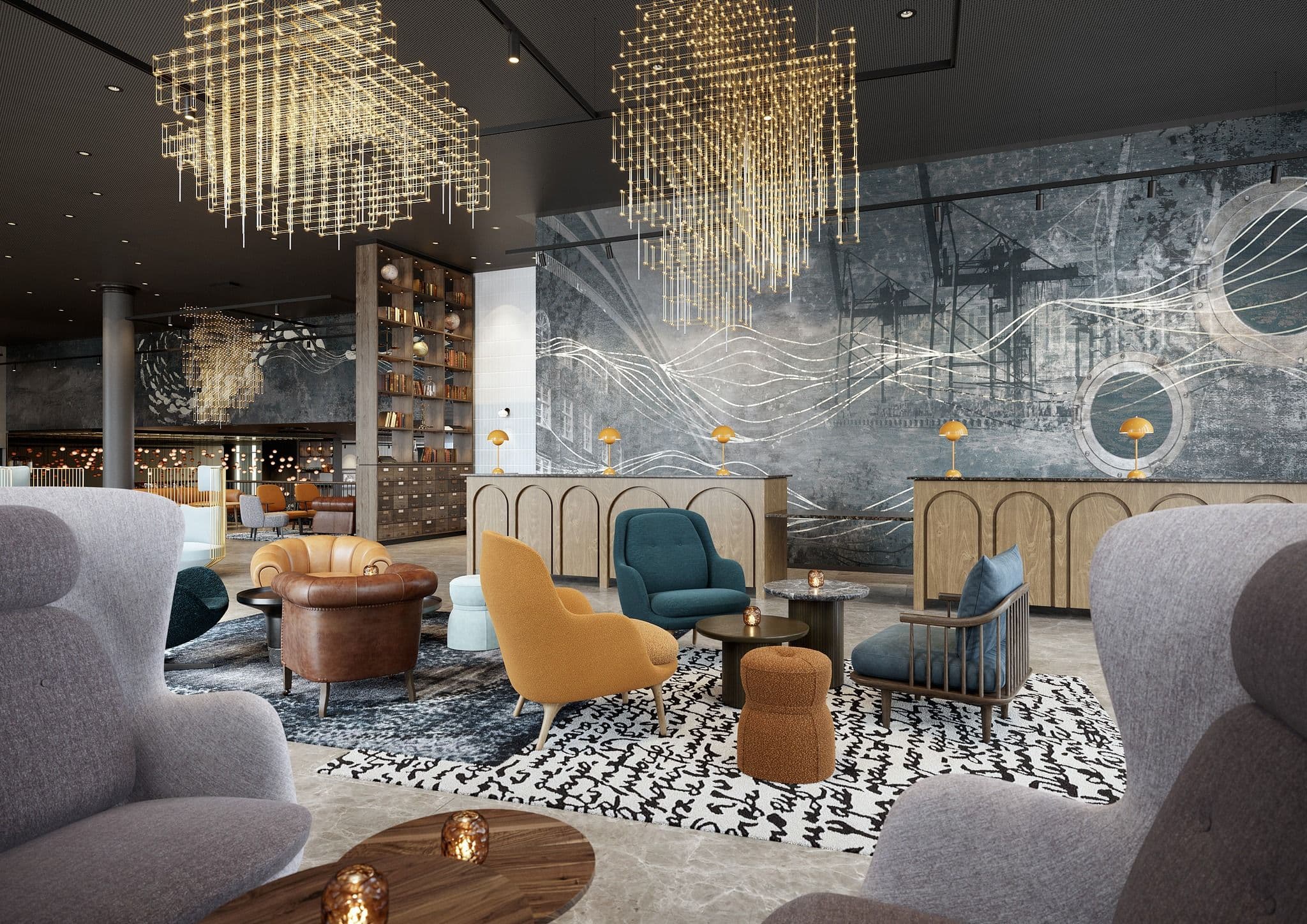 Bar des The Cloud Hotels in Hamburg